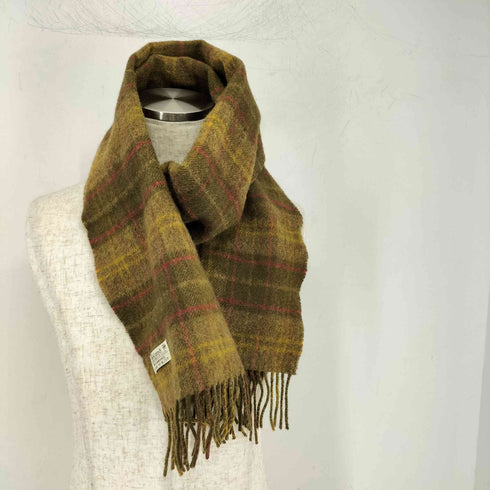 JOHN HANLY チェック柄 ウールマフラー メンズ